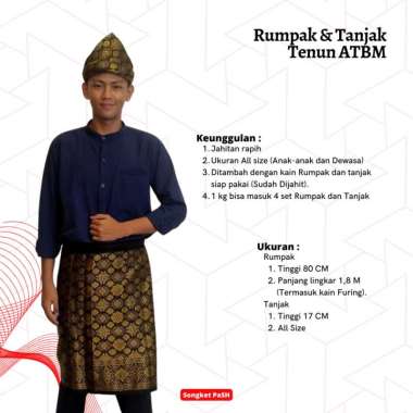 Songket Pash - Tanjak Songket Dan Rumpak Songket Asli Palembang Berbagai Warna Dan Motif Hitam Gold
