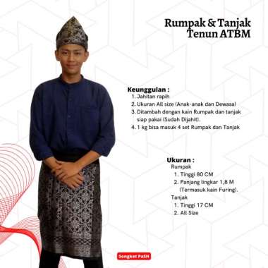 Songket Pash - Tanjak Songket Dan Rumpak Songket Asli Palembang Berbagai Warna Dan Motif Hitam Silve