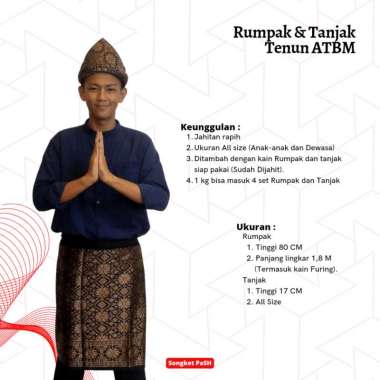 Songket Pash - Tanjak Songket Dan Rumpak Songket Asli Palembang Berbagai Warna Dan Motif Hitam Temba