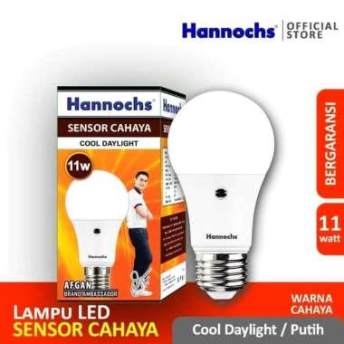 Bola Lampu Hannochs Sensor Cahaya 11 Watt / Bohlam Sensor Cahaya 11 Watt Cahaya Putih