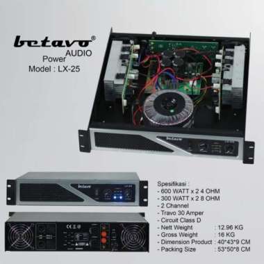 POWER AMPLIFIER BETAVO LX 25 PROFESIONAL POWER 2 CHANNEL ORIGINAL