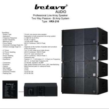 Speaker Pasif Line Array 10 Inch BETAVO VRX-210 ORIGINAL HARGA PER BOX