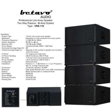 Speaker Pasif Line Array 10 Inch BETAVO VRX-110 HARGA PER BOX