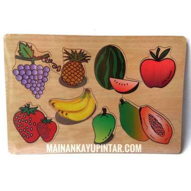 Mainan Edukasi Anak - Aneka Puzzle Kayu - Mainan Kayu Pintar Buah