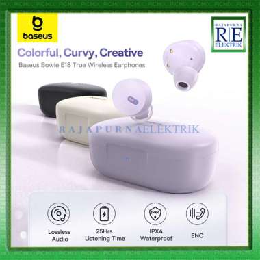 BASEUS Bowie E18 TWS True Wireless Earbuds IPX4 Bluetooth 5.3 ENC Hitam