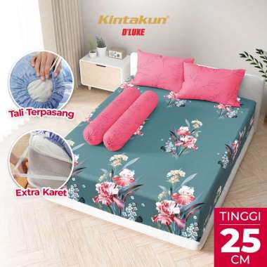 Kintakun DLUXE Sprei Set Fitted Tinggi 25cm CINDY 160x200 / 180x200 / 200x200 Seprai Queen King Aest