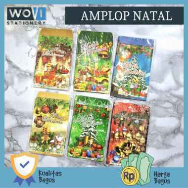 [WOVI STATIONERY] Amplop Natal Glossy siap Pakai / Amplop Natal Murah isi 10pcs [SET]