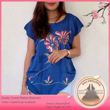 Kaos Wanita Bordir Pelangi | Baju Bali Kuning Kunyit