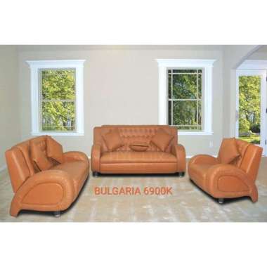 Sofa 321 Bulgaria HJ LUX elegant kursi busa kulit ruang tamu