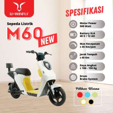 Sepeda Listrik Uwinfly M60 Biru
