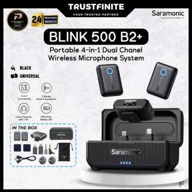 Saramonic Blink500 B2+ / Saramonic Blink 500 B2+ Plus 4 in 1 Dual Channel Microphone Wireless Mic Sy