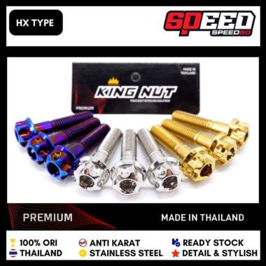 Baut Tutup Kipas Yamaha Mio Gear 125 Baut Probolt Thailand Stainless King Nut HX Silver