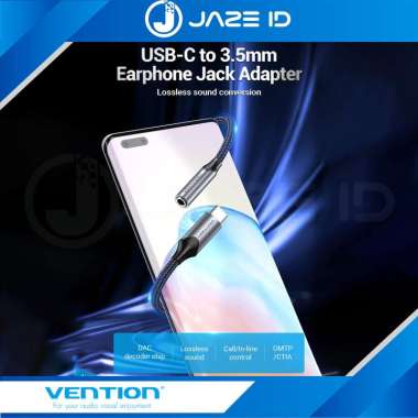 Vention Kabel Converter USB Type C To Jack 3.5mm DAC Music Call Mic Android DAC