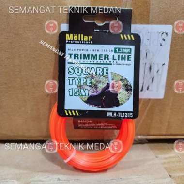 15 M TALI NILON SENAR POTONG RUMPUT GRASS TRIMMER LINE MOLLAR 1.3mm