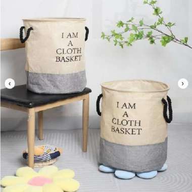 Keranjang Baju Kotor Lipat Storage Bag Kanvas Jumbo Size