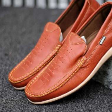 BOSSINDO Sepatu Pantofel Formal Kulit Asli Slop Pria Kerja MOKSA 44