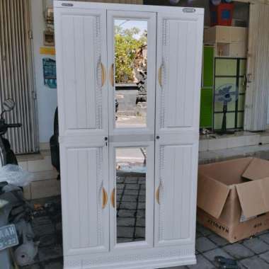 lemari plastik napolly 3 pintu gantungan