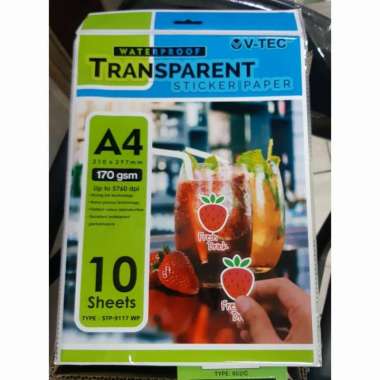 Sticker Transparent Paper / Kertas Sticker 170 gr A4
