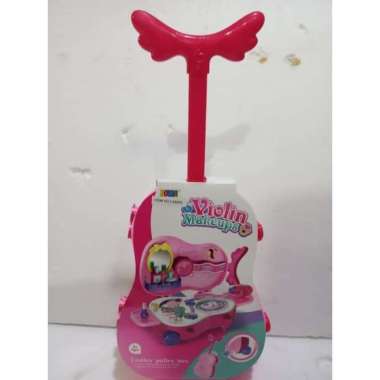 Mainan Anak Make Up Biola Koper Trolley Makeup