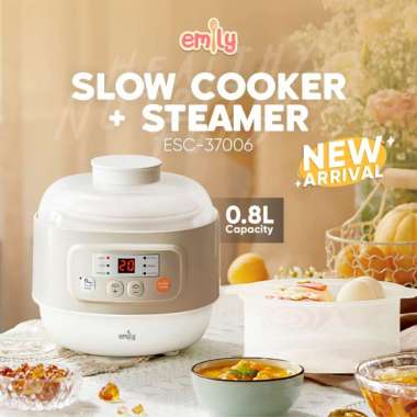 Emily Slow Cooker + Steamer Ceramic Pot 0,8 L
