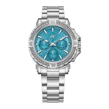 Jam Tangan Wanita Alexandre Christie AC 9205 BF BSSLBDR Ladies Blue Dial Stainless Steel Strap Silve