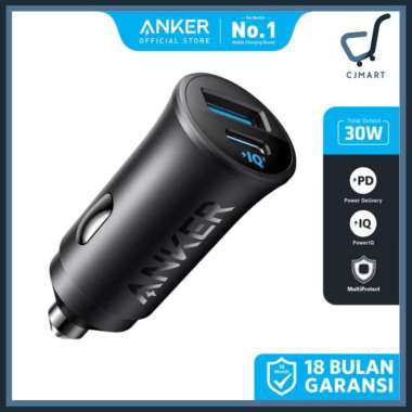Anker Car Charger, 30W 2-Port Type-C Adapter PIQ 3.0- A2741