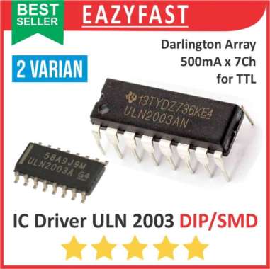 IC Driver ULN2003 ULN2003A DIP SMD 7Ch 7 Ch Channel Darlington Array Transistor ULN 2003 A 2003A Ste