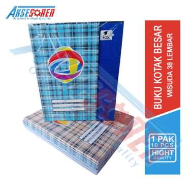 Aksesoren Buku Strimin Besar Wisuda 38 Lembar [1 Pack/10 Buku/1.5 Cm] / Buku Tulis Matematika / Alat