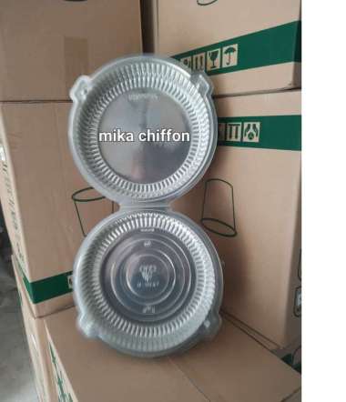 MIKA BOLU CHIFFON SIFON 18CM 20CM 22CM BULAT TEMPAT KUE DUS-AN (18CM 500PCS) (20CM 250PCS) (22CM 200