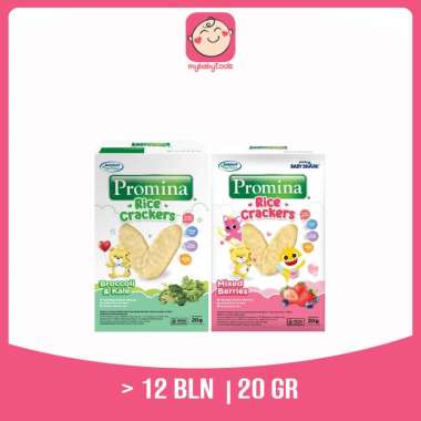 Promina Rice Crackers Broccoli & Kale Mix Berries 20g = Broccoli & Kale