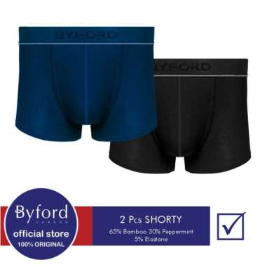 Byford Celana Dalam Pria Shorty 2 warna / pack - XBYB02S2BP XXL