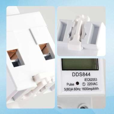 Meteran Listrik Digital Din Rail kWh Meter Single Putih