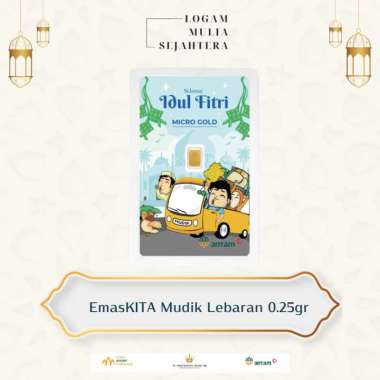 EMASKITA IDUL FITRI MUDIK LEBARAN WITH BULLION PROTECT/HAMPERS IDUL FITRI/LOGAM MULIA ANTAM 0,25