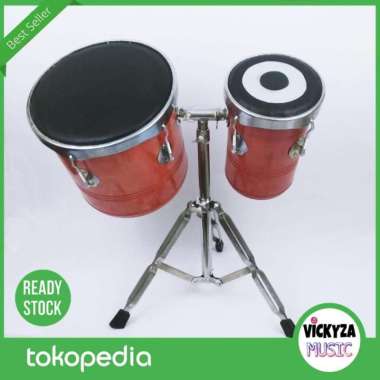 Ketipung kendang tabla dangdut koplo aselole kulit hitam bonus stand