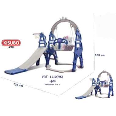 Prosotan Anak Playground 3in1 - Serodotan Anak Ayunan Basket - KISUBO VRT1110HK Kitty Biru