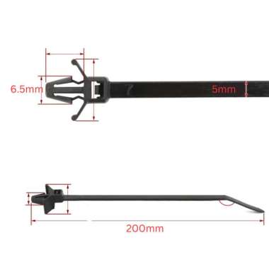 Ties Klip Mobil Rivet Perkabelan Mobil Ties Tancap Klem Kabel Mobil 200x5mm