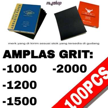 1 PACK amplas grit per100 pcs grit 1000 grit 1200 grit 1500 grit 2000 grit 5000 amplas kasar amplas 