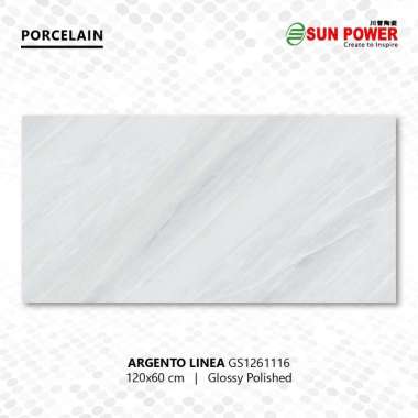 Granit Lantai & Dinding Glossy Polished - Argento Linea | Sun Power 120x60