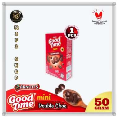 Good Time MINI Double Choco Chips Cookies | Kukis Cokelat - 50 gr (Kemasan Satuan)