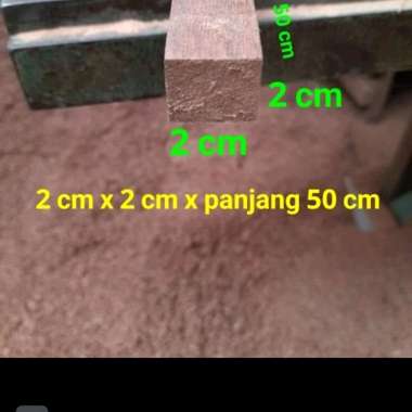 Lis kayu Meranti ukuran tebal 2 cm x lebar 2 cm x panjang 50 cm serut