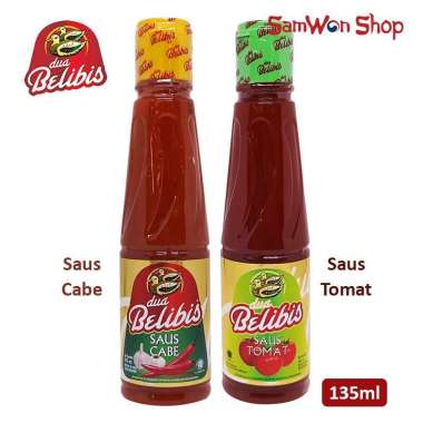 SAUS CABE DUA BELIBIS KEMASAN BOTOL 135 ML - SAOS SAMBAL ASLI