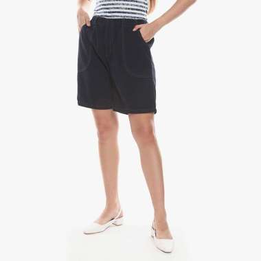 2nd Red Bermuda Wanita Denim Chambray Full Karet 262101 S