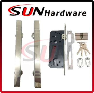 1 set Gagang Handle Tarikan Pintu Tarung Kupu Kupu Rumah Kotak Persegi Handel Stainless Chrome & Bod