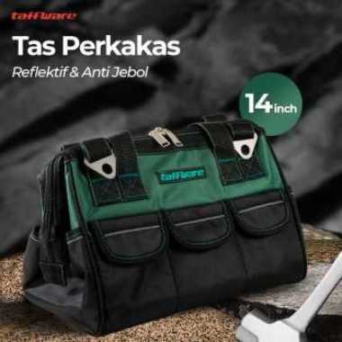 Tas Perkakas Storage Bag Waterproof with Reflective Strips 18 Inch- Green Green 14 inch