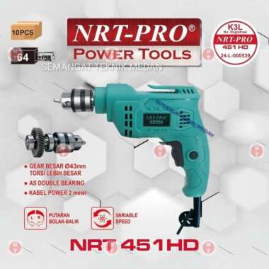 NRT451HD MESIN BOR BISA KIRI KANAN 10mm NRT451 NRT 451 HD NRT-PRO