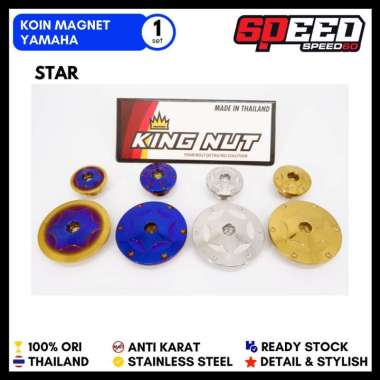 Koin Magnet Blok Yamaha Koin Probolt Thailand Stainless King Nut SILVER