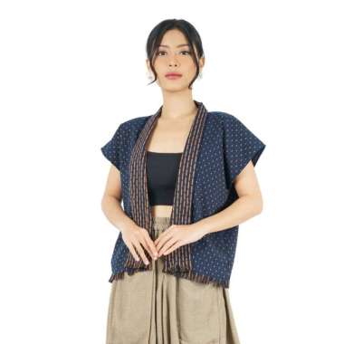 Blazer Wanita - Bhatara Batik Nada Blazer L-XL Navy 5779