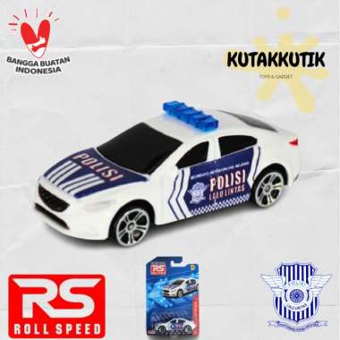 Mainan Mobil Polisi Indonesia Diecast RS Roll Speed 1:64 Mobil Sedan Mazda 6 Polisi City Car PJR V2