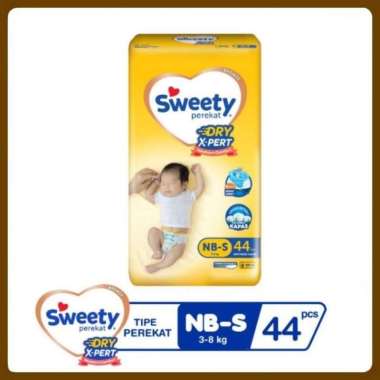 SWEETY Bronze Newborn Comfort Popok perekat NB-S 44 Bayi Baru Lahir