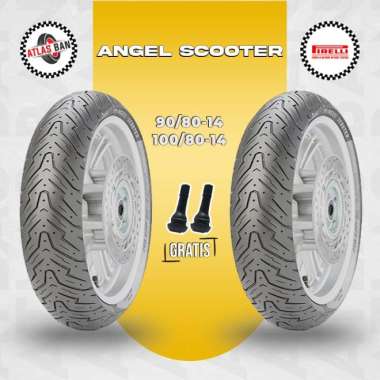 Paket Ban Tubles Motor Matic PIRELLI ANGEL SCOOTER 90/80 - 100/80 Ring 14